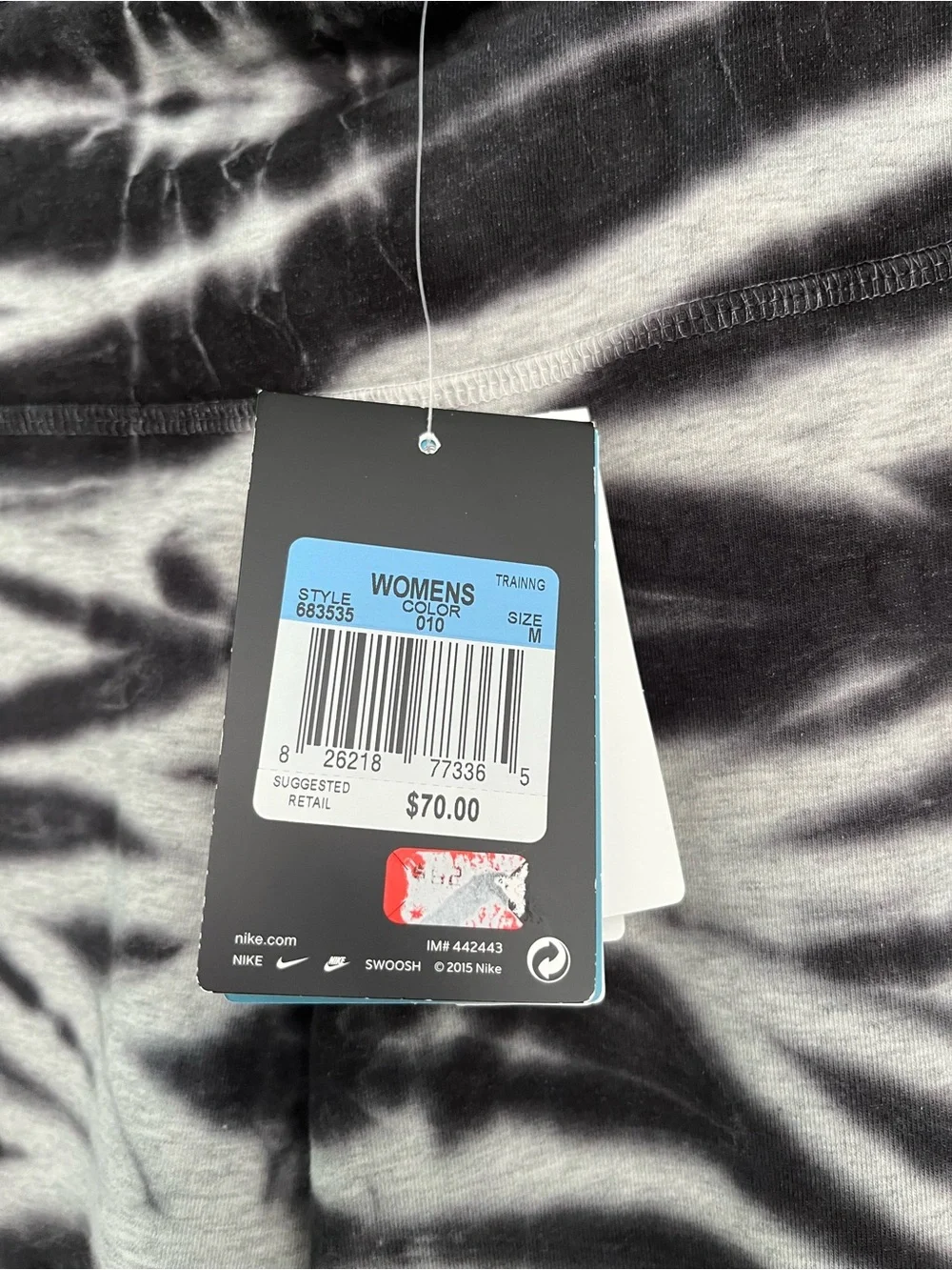 Nike Black & White Tie-Dye Leggings